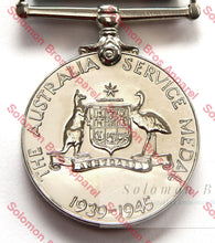 Load image into Gallery viewer, 1939-45 Australian Service Medal - Solomon Brothers Apparel