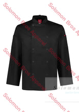 Load image into Gallery viewer, Appetite Vented L/s Chef Jacket Mens Black / Xsm Jackets