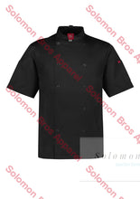 Load image into Gallery viewer, Appetite Vented S/s Chef Jacket Mens Black / Xsm Jackets