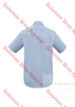 Load image into Gallery viewer, Aspect Mens Short Sleeve Shirt Blue Stripe - Solomon Brothers Apparel