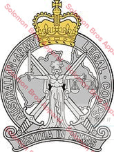 Load image into Gallery viewer, Australian Army Legal Corp Cap Badge - Solomon Brothers Apparel
