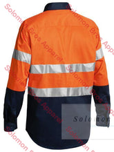 Load image into Gallery viewer, Bisley 2 Tone Closed Front Hi Vis Drill Shirt 3M Reflective Tape - Long Sleeve - Solomon Brothers Apparel