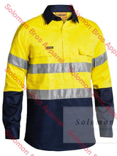 Load image into Gallery viewer, Bisley 2 Tone Closed Front Hi Vis Drill Shirt 3M Reflective Tape - Long Sleeve - Solomon Brothers Apparel