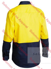 Load image into Gallery viewer, Bisley 2 Tone Closed Front Hi Vis Drill Shirt - Long Sleeve - Solomon Brothers Apparel