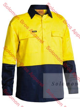 Load image into Gallery viewer, Bisley 2 Tone Closed Front Hi Vis Drill Shirt - Long Sleeve - Solomon Brothers Apparel