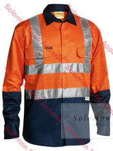 Load image into Gallery viewer, Bisley 2 Tone Hi Vis Drill Shirt 3M Reflective Tape - Long Sleeve - Solomon Brothers Apparel