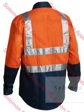 Load image into Gallery viewer, Bisley 2 Tone Hi Vis Drill Shirt 3M Reflective Tape - Long Sleeve - Solomon Brothers Apparel