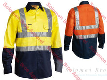 Load image into Gallery viewer, Bisley 2 Tone Hi Vis Drill Shirt 3M Reflective Tape - Long Sleeve - Solomon Brothers Apparel