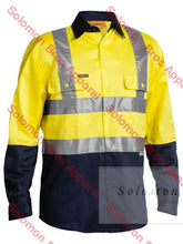 Load image into Gallery viewer, Bisley 2 Tone Hi Vis Drill Shirt 3M Reflective Tape - Long Sleeve - Solomon Brothers Apparel
