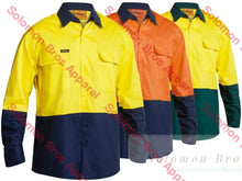 Load image into Gallery viewer, Bisley 2 Tone Hi Vis Drill Shirt - Long Sleeve - Solomon Brothers Apparel