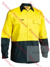Load image into Gallery viewer, Bisley 2 Tone Hi Vis Drill Shirt - Long Sleeve - Solomon Brothers Apparel