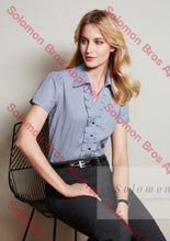 Load image into Gallery viewer, Fringe Ladies Short Sleeve Blouse - Solomon Brothers Apparel