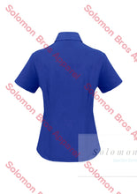 Load image into Gallery viewer, Haven Ladies Short Sleeve Blouse Electric Blue - Solomon Brothers Apparel