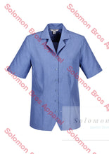 Load image into Gallery viewer, Haven Ladies Short Sleeve Overblouse Mid Blue - Solomon Brothers Apparel