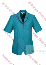 Load image into Gallery viewer, Haven Ladies Short Sleeve Overblouse Teal - Solomon Brothers Apparel