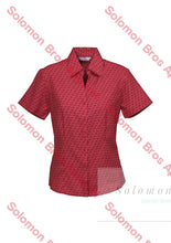 Load image into Gallery viewer, Haven Ladies Short Sleeve Print Blouse Cherry - Solomon Brothers Apparel