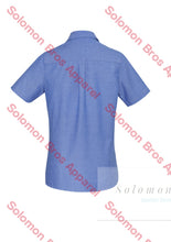 Load image into Gallery viewer, Heringbone Ladies Short Sleeve Blouse - Solomon Brothers Apparel