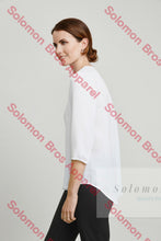 Load image into Gallery viewer, Laura Ladies 3/4 Sleeve Longline Blouse - Solomon Brothers Apparel