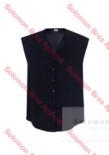 Load image into Gallery viewer, Laura Ladies Short Sleeve Blouse Ink / 6 Corporate Shirt