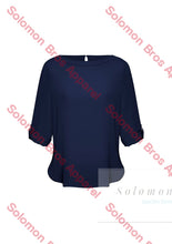 Load image into Gallery viewer, Megan Ladies Boatneck Long Sleeve Blouse - Solomon Brothers Apparel