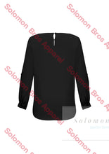 Load image into Gallery viewer, Megan Ladies Boatneck Long Sleeve Blouse - Solomon Brothers Apparel