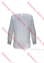 Load image into Gallery viewer, Megan Ladies Boatneck Long Sleeve Blouse - Solomon Brothers Apparel