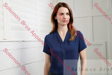 Load image into Gallery viewer, Megan Ladies Short Sleeve Blouse - Solomon Brothers Apparel
