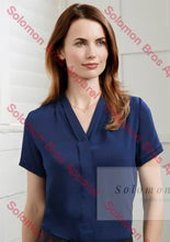 Load image into Gallery viewer, Megan Ladies Short Sleeve Blouse - Solomon Brothers Apparel