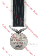 Load image into Gallery viewer, New Zealand War Service Medal 1939-1945 - Solomon Brothers Apparel