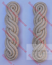 Load image into Gallery viewer, Plaited Shoulder Board Silver Insignia