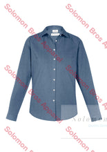 Load image into Gallery viewer, Tennessee Ladies Long Sleeve Blouse Grey Smoke / 6 Corporate Shirt