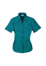 Load image into Gallery viewer, Haven Ladies Short Sleeve Print Blouse - Solomon Brothers Apparel
