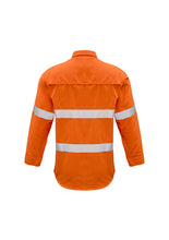 Load image into Gallery viewer, Mens Hi Vis Closed Front Hoop Taped Red Flame Metatech Shirt - Solomon Brothers Apparel