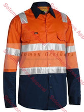 Load image into Gallery viewer, Bisley 3M Taped Cool Lightweight Hi Vis Shirt L/S With Shoulder Tape - Solomon Brothers Apparel
