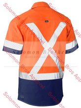 Load image into Gallery viewer, Bisley Flex &amp; Move Two tone Hi Vis Stretch Utility Shirt - Short Sleeve - Solomon Brothers Apparel
