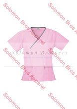 Load image into Gallery viewer, Contrast Ladies Scrub Top - Solomon Brothers Apparel