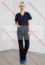 Load image into Gallery viewer, Contrast Ladies Scrub Top - Solomon Brothers Apparel
