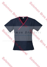 Load image into Gallery viewer, Contrast Ladies Scrub Top - Solomon Brothers Apparel