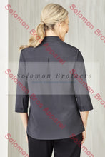 Load image into Gallery viewer, Easy Stretch Ladies 3/4 Sleeve Blouse Plain - Solomon Brothers Apparel
