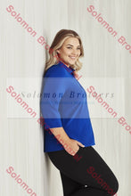 Load image into Gallery viewer, Easy Stretch Ladies 3/4 Sleeve Blouse Plain - Solomon Brothers Apparel