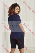 Load image into Gallery viewer, Easy Stretch Ladies Short Sleeve Blouse Plain - Solomon Brothers Apparel