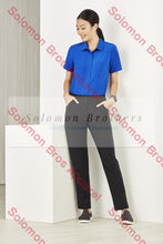 Load image into Gallery viewer, Easy Stretch Ladies Short Sleeve Blouse Plain - Solomon Brothers Apparel