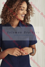 Load image into Gallery viewer, Easy Stretch Ladies Short Sleeve Blouse Plain - Solomon Brothers Apparel