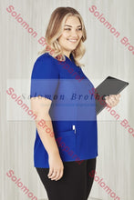 Load image into Gallery viewer, Easy Stretch Ladies Short Sleeve Tunic Plain - Solomon Brothers Apparel