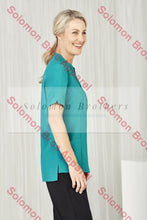 Load image into Gallery viewer, Easy Stretch Ladies Short Sleeve Tunic Plain - Solomon Brothers Apparel