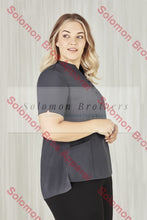 Load image into Gallery viewer, Easy Stretch Ladies Short Sleeve Tunic Plain - Solomon Brothers Apparel