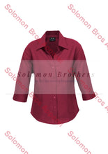 Load image into Gallery viewer, Haven Ladies 3/4 Sleeve Blouse Cherry - Solomon Brothers Apparel
