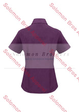 Load image into Gallery viewer, Haven Ladies Short Sleeve Blouse Grape - Solomon Brothers Apparel
