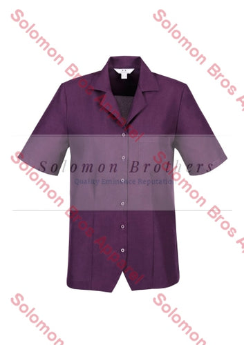 Haven Ladies Short Sleeve Overblouse Grape - Solomon Brothers Apparel