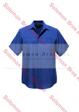 Load image into Gallery viewer, Haven Mens Short Sleeve Shirt Electric Blue - Solomon Brothers Apparel
